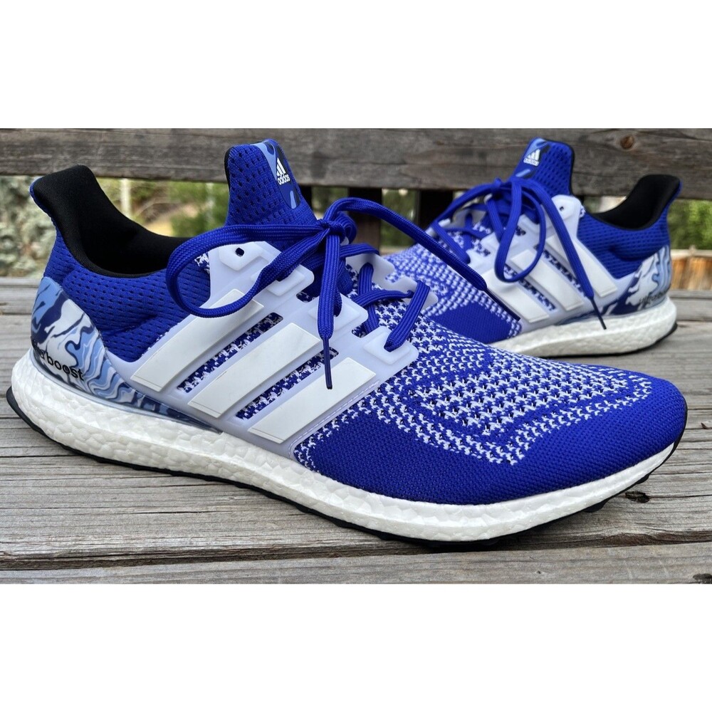Adidas UltraBoost 1.0 DNA Men's 12 Sneakers Lucid Blue/Cloud White Marble